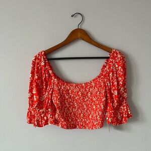 O'Neill Red Floral Blouse